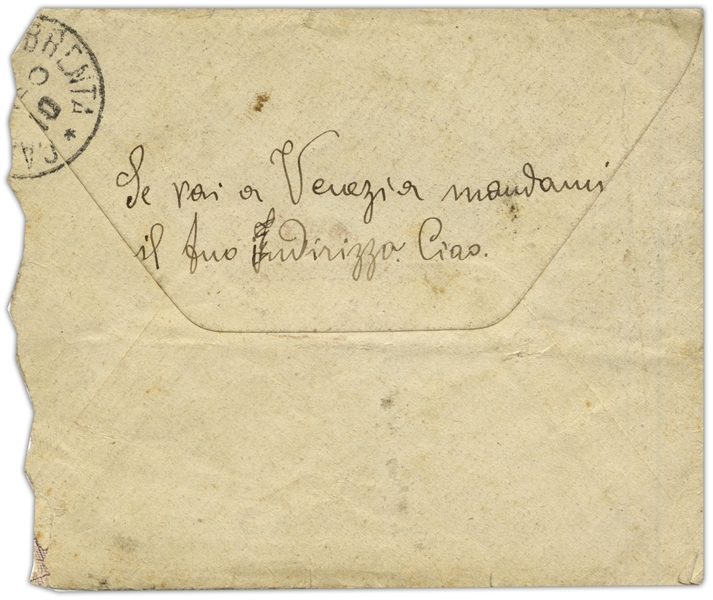 Rudolph Valentino Autograph Letter Signed With His Real Name ''Rodolfo'' -- ''...I'm sending you my photograph with this letter, and I hope you'll send me one of you as soon as you get one taken...''